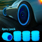 8pcs Car Luminous Tire Valve Caps Fluorescent Night Glowing Motorcycle Bicycle Bike Wheel Tyre Hub Valve Stem Caps Decor 1/ 4pcs