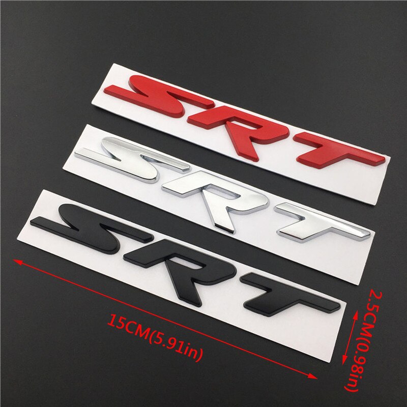 Auto Decal Accessories 150x25mm For Dodge SRT Sticker Durango Ram 1500 Charger Viper Challenger Caliber Emblem Badge Decoration