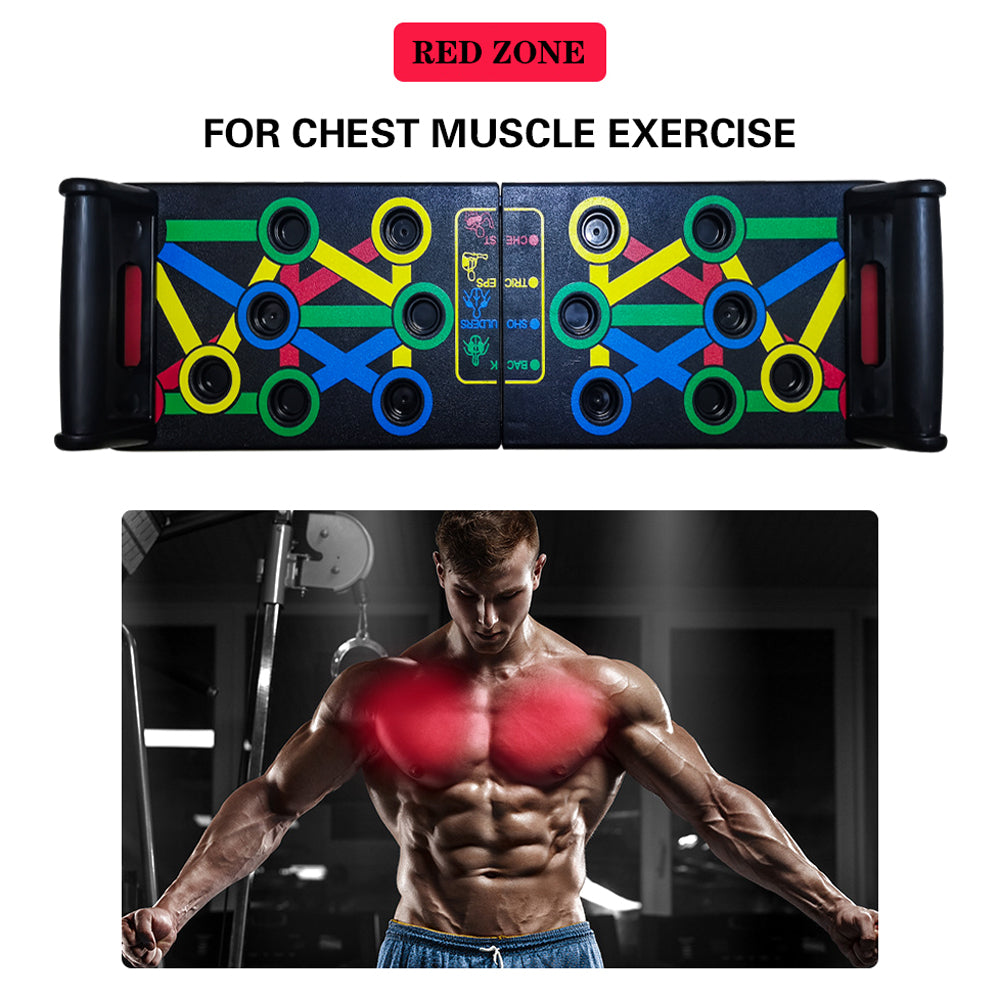 14 in 1 Push-Up Rack Board Training Sport Workout Fitness Gym Equipment Push up Stand for ABS Abdominal Muscle Building Exercise